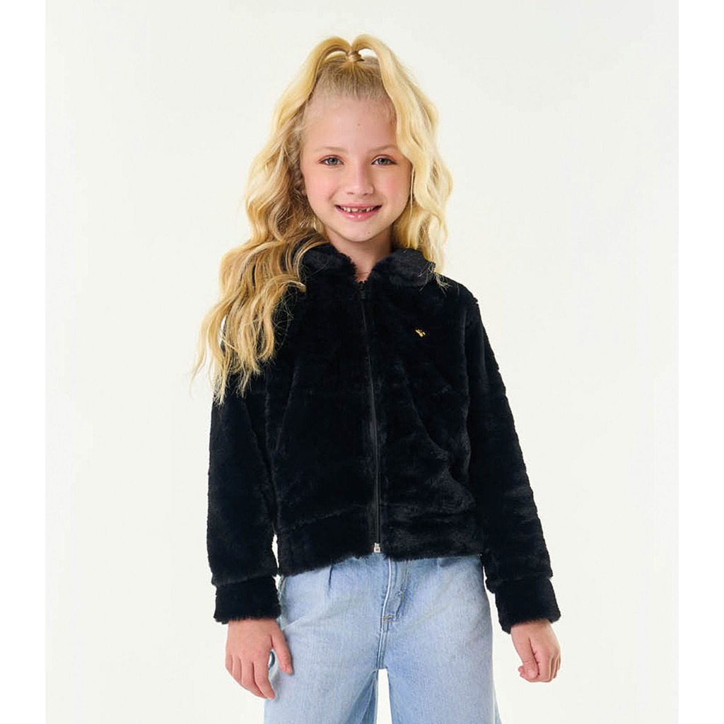 Detalhes do Casaco Infantil Feminino Trick Nick Preto
