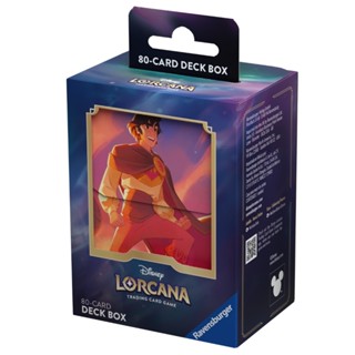 DECK BOX ALADDIN DISNEY LORCANA SET 5 TCG 80 CARDS CAIXA CARTAS ACESSÓRIOS ALADIN COPAG CASE GÊNIO em Oferta na Shopee