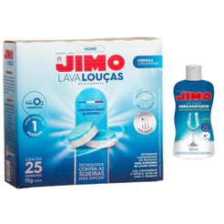 Combo Jimo Lava-Louças: 25 Tabletes + Secante Abrilantador 100ml