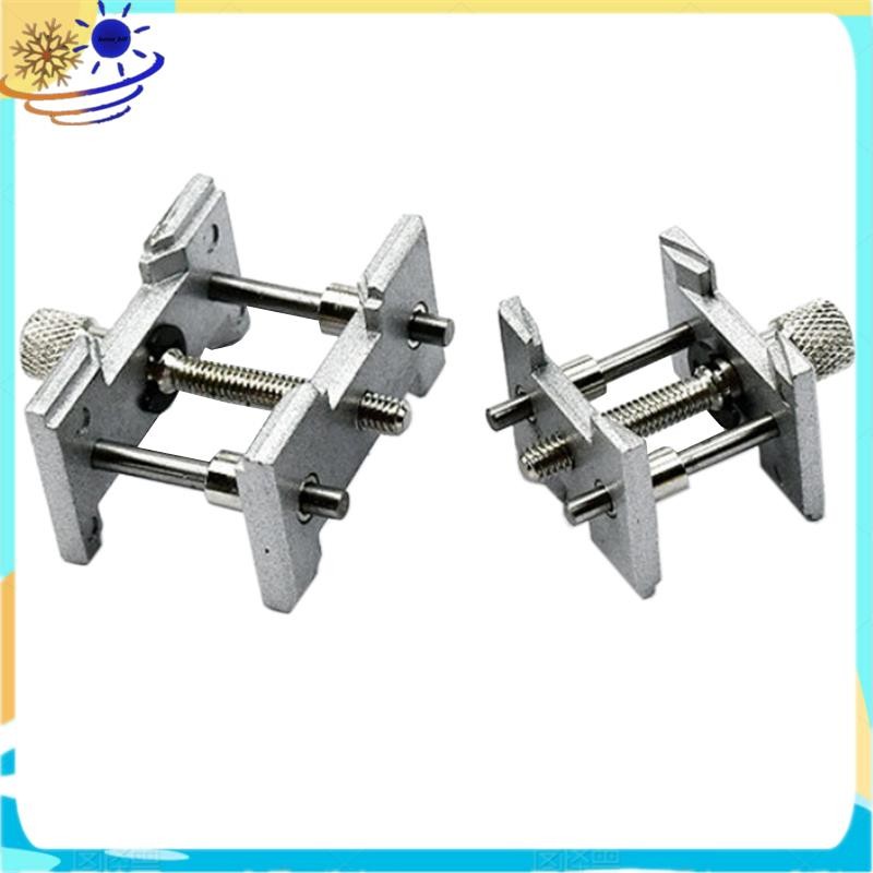 2 Conjuntos De Suporte De Movimento De Relógio De Metal Base Fixa Multi Função Para Relojoeiro Braçadeira Relógios Ferra
