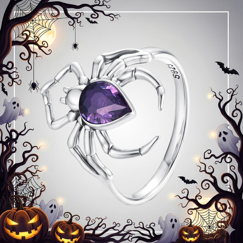Bamoer 925 Original Anel De Prata Esterlina Aranha Escura Jóias Personalizadas Presente Feminino em Oferta na Shopee