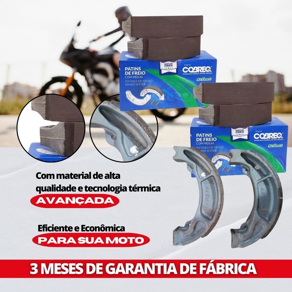 Kit Lona De Freio Para Honda Cg Titan Fan 125 150 160 Dianteiro E Traseiro — imagem 2 de 2