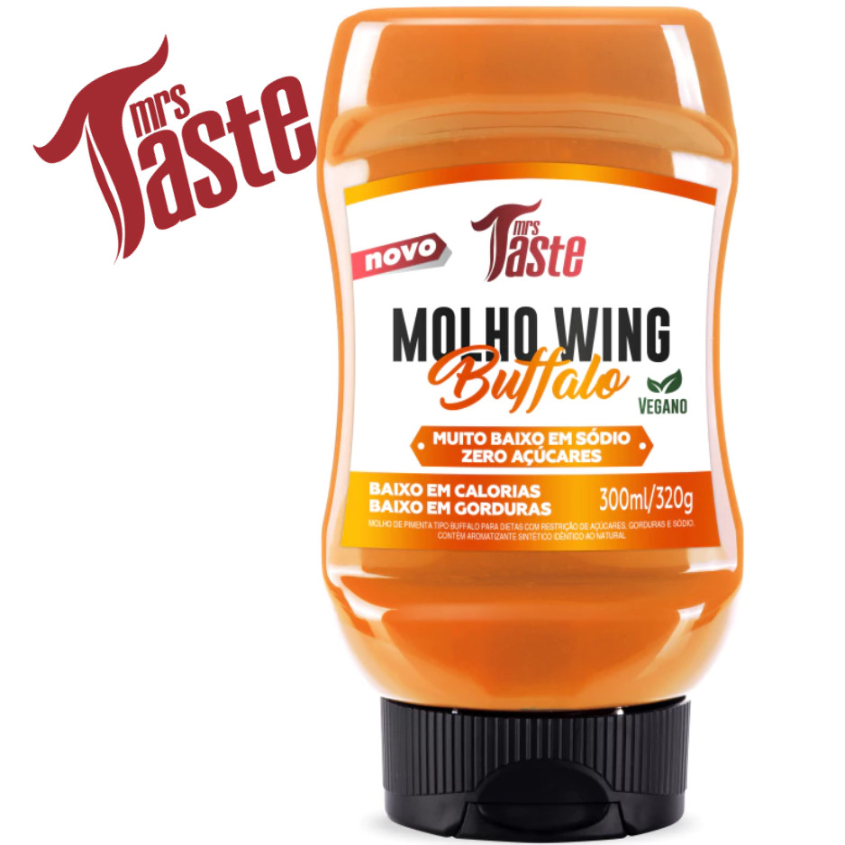 MOLHO WING BUFFALO ( VEGANO ) MRS TASTE 300ML - ZERO AÇUCARES - MOLHO VEGANO
