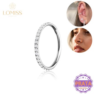 Piercing Nariz Septo Argola Prata 925 Com Zircônia Cravejado Lateral | Helix Tragus Orelha Rook Conch Labret Daith Boca em Oferta na Shopee