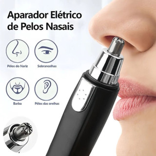 Aparador Removedor de Pelos Elétrico Portátil para Nariz Orelha Rosto Depilador Facial