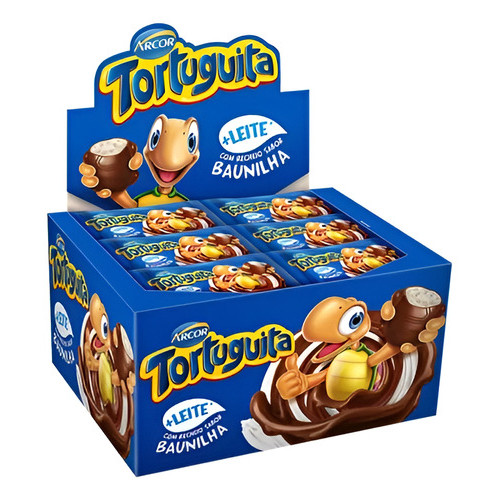 Chocolate Tortuguita Arcor Cx C/24 Uni - Escolha O Sabor AO LEITE em Oferta na Shopee
