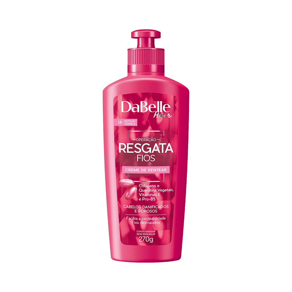 Creme de Pentear Dabelle Hair Resgata Fios 270g em Oferta na Shopee
