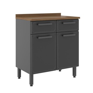 Balcão de Aço com Tampo 2 Portas 2 Gavetas Estilo Bertolini em Oferta na Shopee