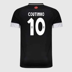 Camisa Kappa Vasco Supporter UP Preta 10 Coutinho