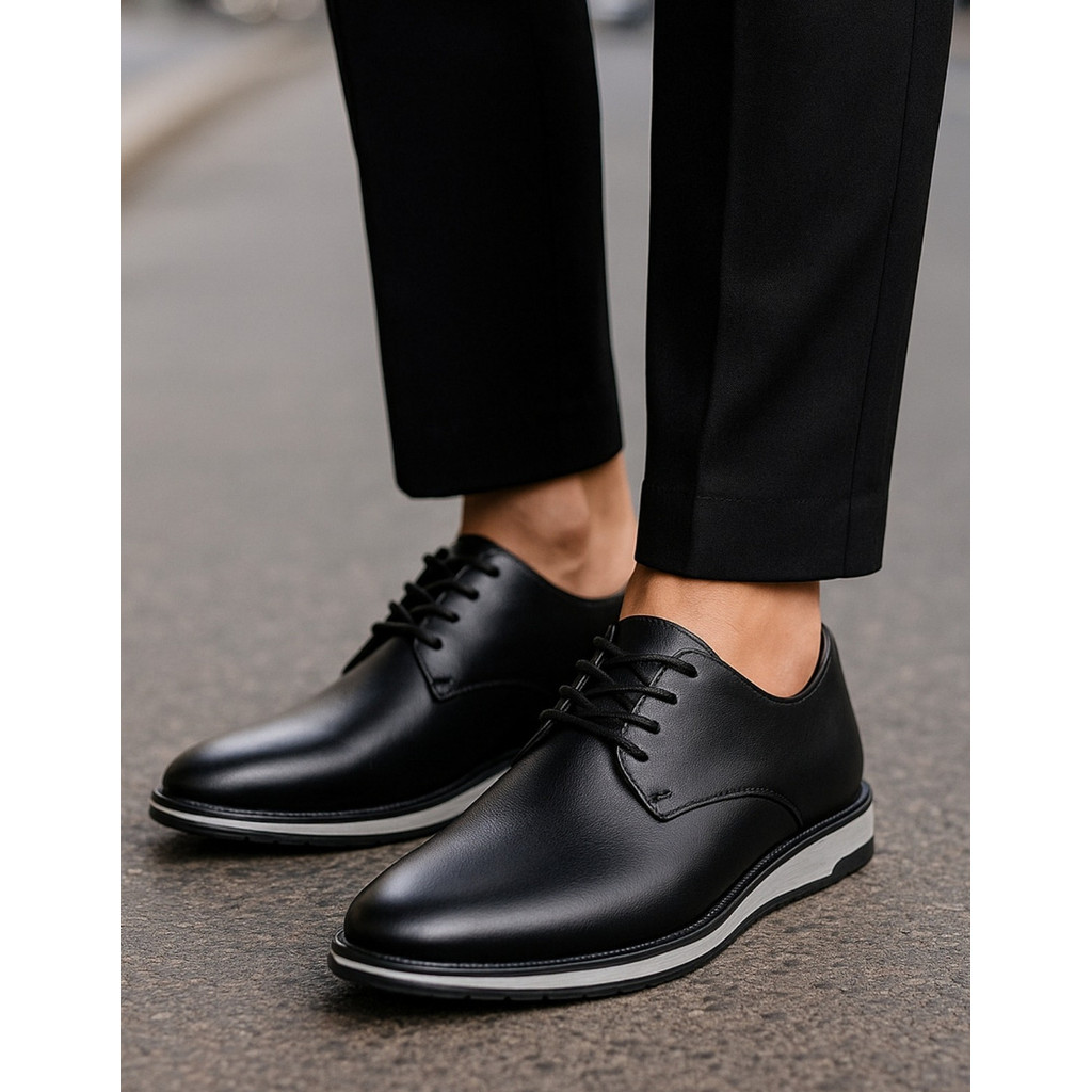 Sapato Masculino Social Derby Oxford Moderno Confortável Elegante Para Trabalho Festa E Casamento
