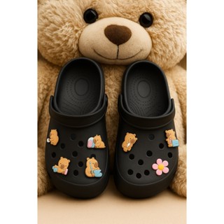 Babuche Feminino +bottons Sandália Personagem +Capivara e Flor Moderno Macio unisex em Oferta na Shopee