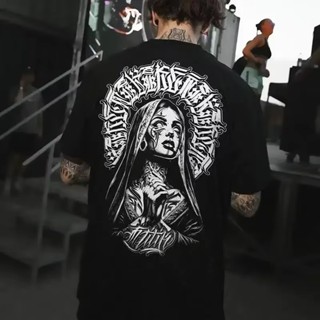 Camiseta Masculina Streetwear Chicano Faith Fé Algodão em Oferta na Shopee