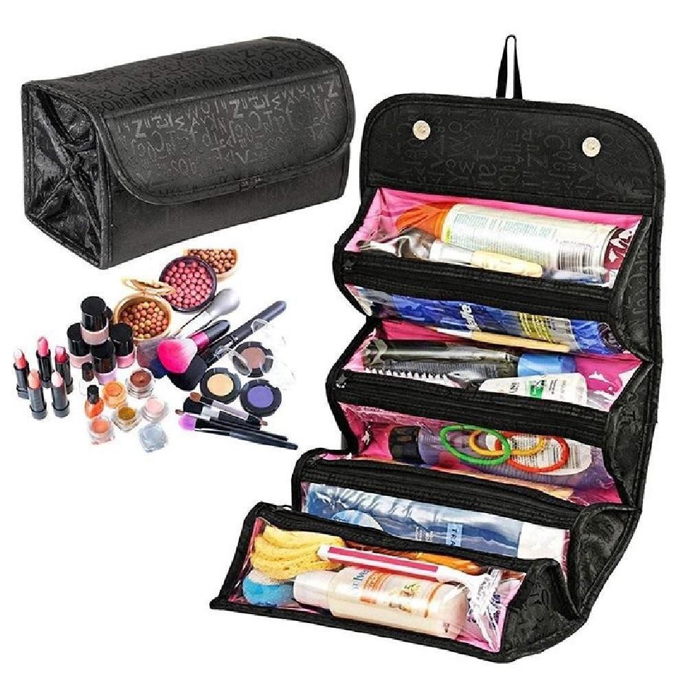 Necessaire Viagem Frasqueira Bolsa Maleta Rolinho Organizador Cosmeticos Maquiagem Portatil
