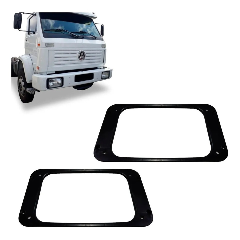 Par Moldura Aro Farol Caminhao Volkswagen 12140 14170 14150