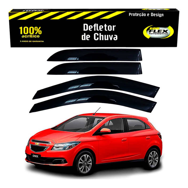 Jogo Calha Defletor Chuva Chevrolet Onix 1.0 1.4 2012 A 2016 em Oferta na Shopee