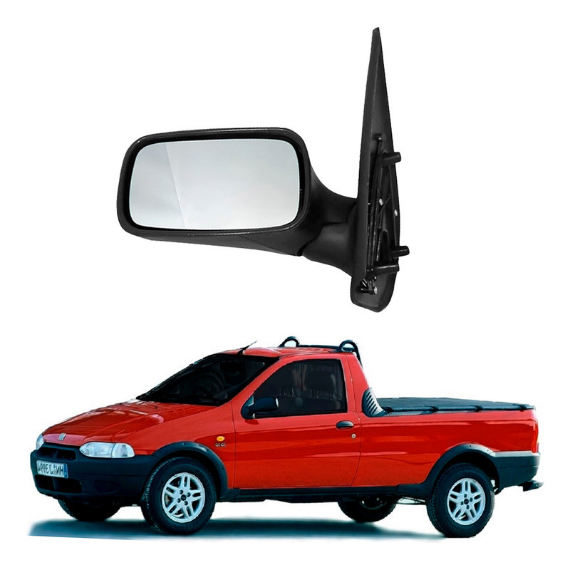 Retrovisor Externo Lado Esquerdo Fiat Strada 1.5 1998 A 2000