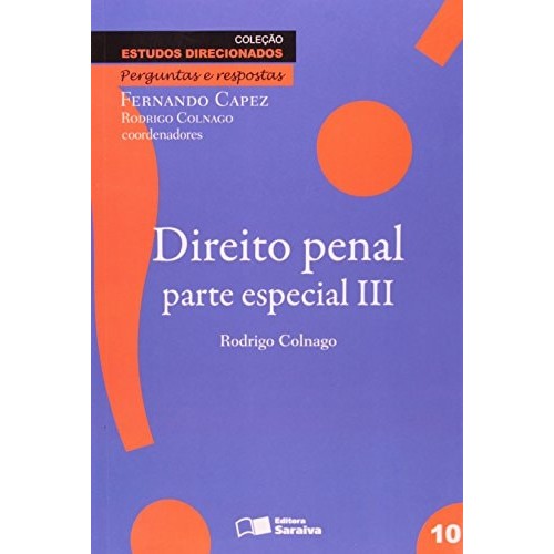 Livro Direito Penal Parte Especial - Volume 3 de Rodrigo Colnago 7574429