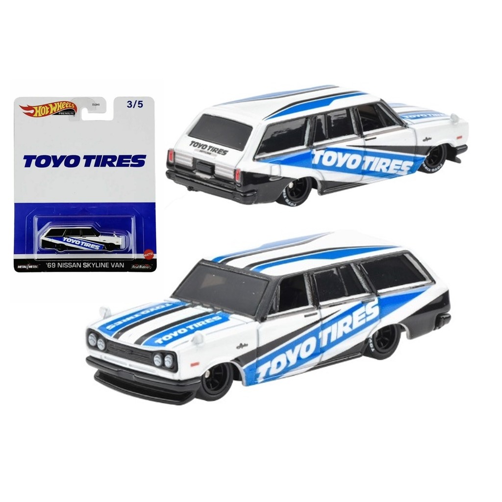 69 Nissan Skyline Van Hot Wheels Premium 1:64 Toyo Tires