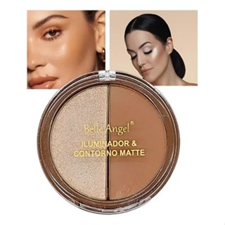 PÓ ILUMINADOR E CONTORNO BELLE ANGEL B003 em Oferta na Shopee