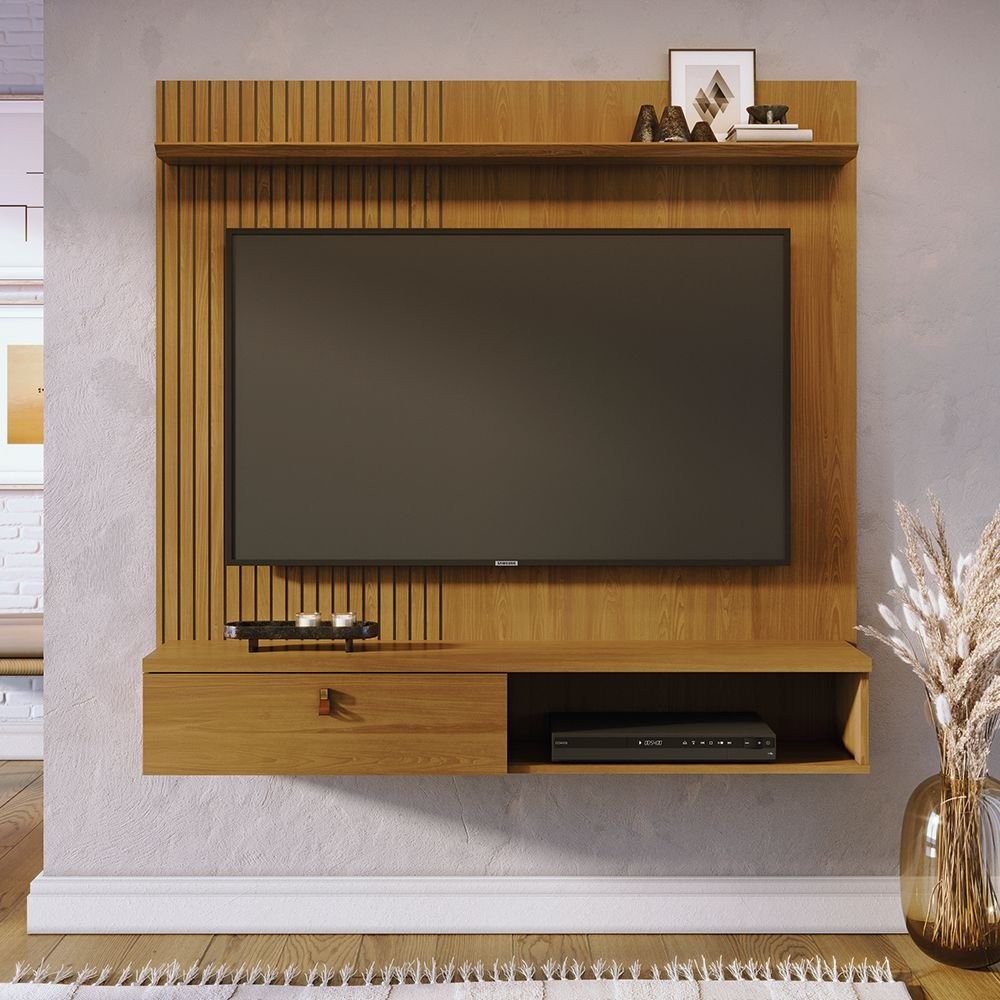 Painel para TV até 55 Polegadas Iris  Cumaru em Oferta na Shopee