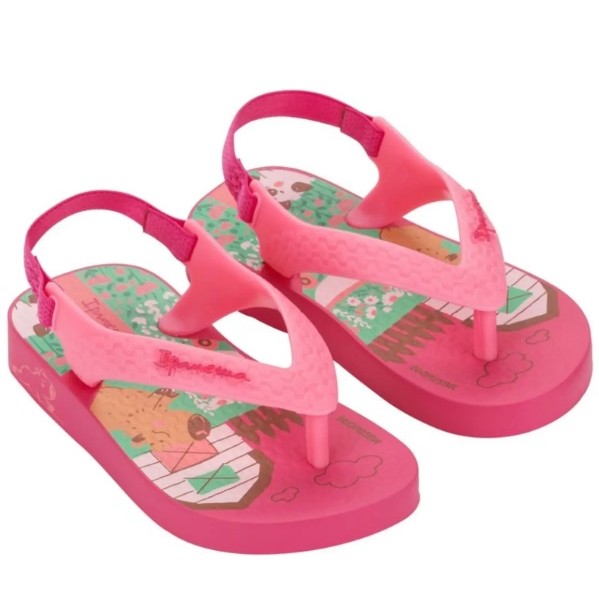 Chinelo de Dedo Rosa Capivara Baby Ipanema 25431 100% Original com Nota Fiscal e Garantia