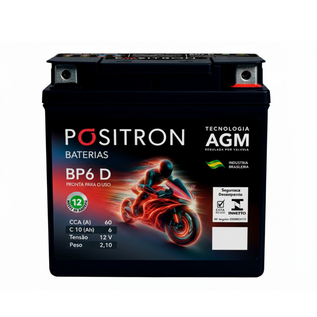 Bateria Para Motocicletas Positron 12v Ttr 125  Xre 300 Tit em Oferta na Shopee