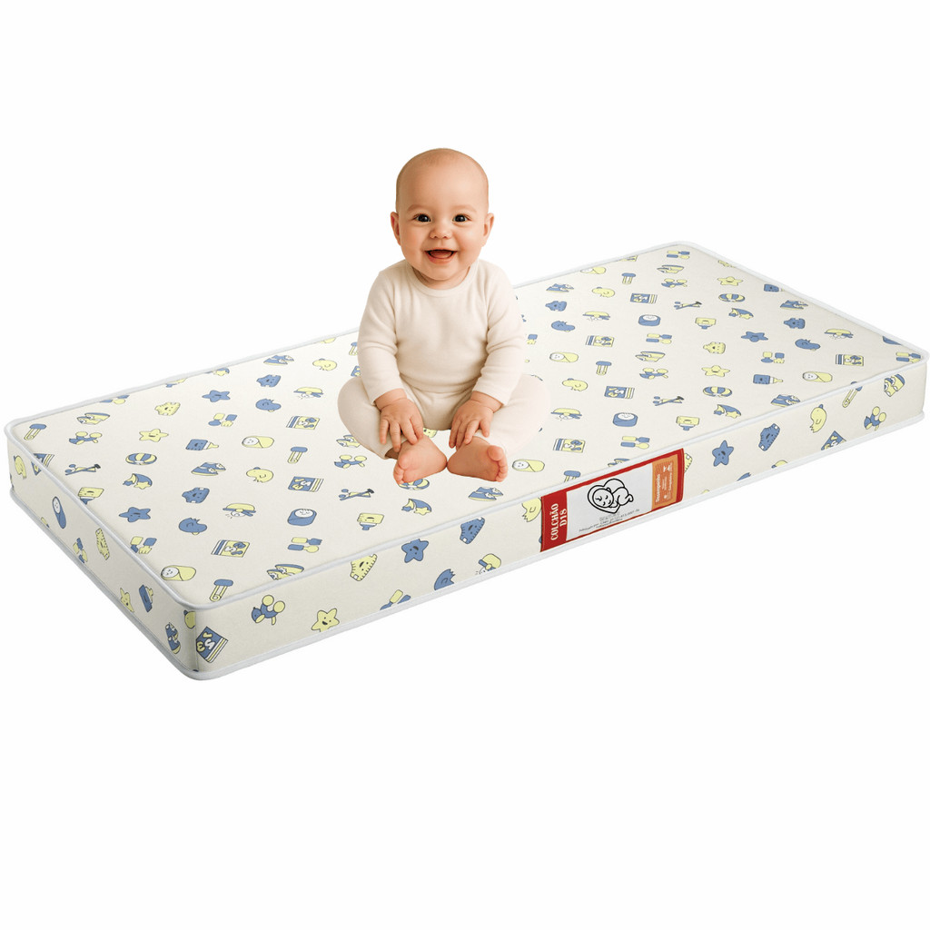 QUEIMA ESTOQUE Colchao de Berço 130x60x7 D18 Impermeável Face Respiravel Selo Inmetro Bejamin Moises em Oferta na Shopee