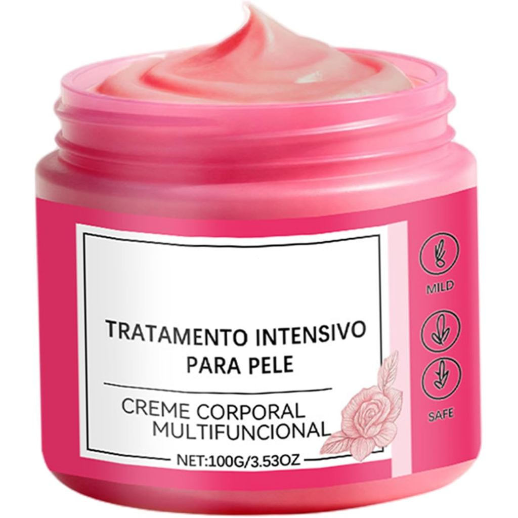 Creme Reparador de Estrias para Gestantes com Aroma de Rosa 100g, Creme Hidratante Abdominal para Cuidados Diários, Melh