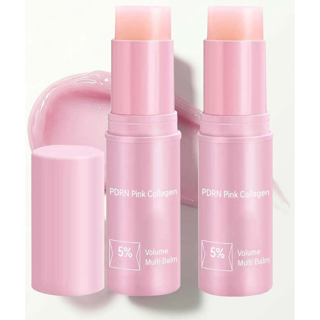 PDRN Pink Collagen Volume Multi Balm, Hydrating Collagen Balm, ooth Fine Lines & Wrinkles, Deeply Hydrates and Nourishes