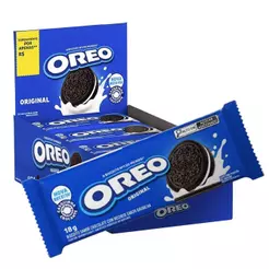 Biscoito Oreo Original Sabor Baunilha 18g - Display com 16 Unidades