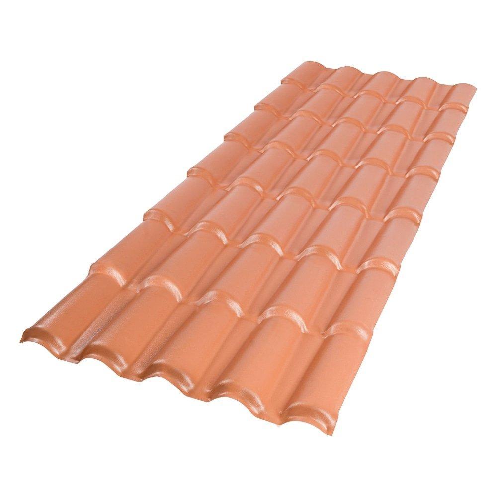 Telha PVC Colonial Afort Terracota 2,30 x 0,86m 5 Ondas