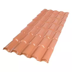 Telha PVC Colonial Afort Terracota 2,30 x 0,86m 5 Ondas