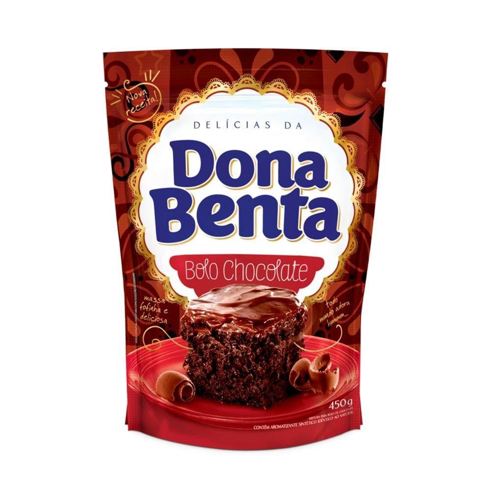 Mistura para Bolo Dona Benta Chocolate 450g - Embalagem com 12 Unidades