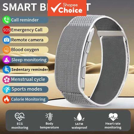 Pulseira Inteligente sem Tela, Monitor ECG, Batimentos Cardíacos, Pressão Arterial, Saúde, Esporte, Impermeável