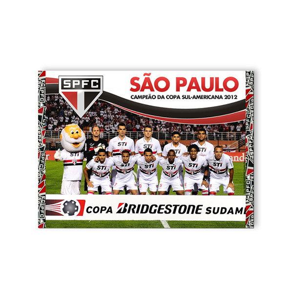 Quadro Decorativo Poster São Paulo SPFC Campeão Copa Sul-americana 2012 em MDF 3mm