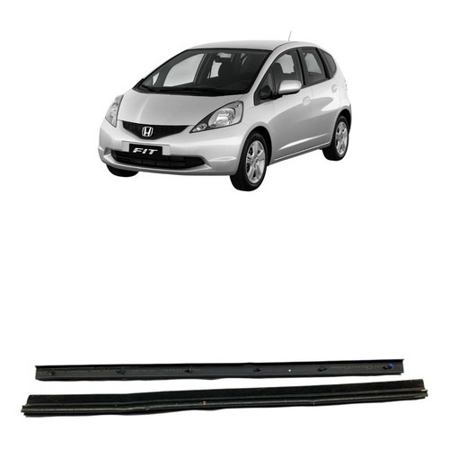 Par Pestana Porta Traseira Dir Honda Fit 1.4 2009 A 2014 Preto