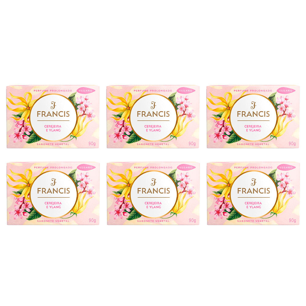 Kit Sabonete Francis Cerejeira E Ylang 90g - 6 Unidades