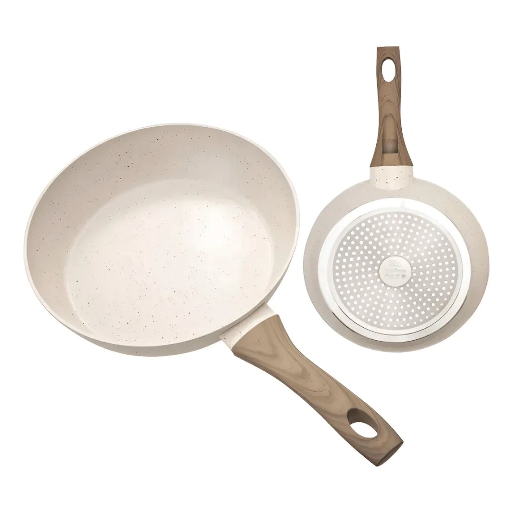 FRIGIDEIRA COM REVESTIMENTO NANOCERÂMICO 20CM GRANITO CREME