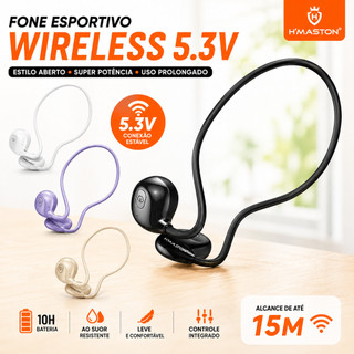 Fone de Ouvido Esportivo Bluetooth 5.3 Condução Óssea Dobrável para Academia e Corrida Diversos Modelos e Cores
