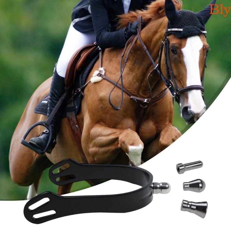 Bly Espora De Cavalo De Liga De Alumínio Com 4 Cabeças Intercambiáveis Cowboy Ocidental Para Treinamento Equestre E Equi