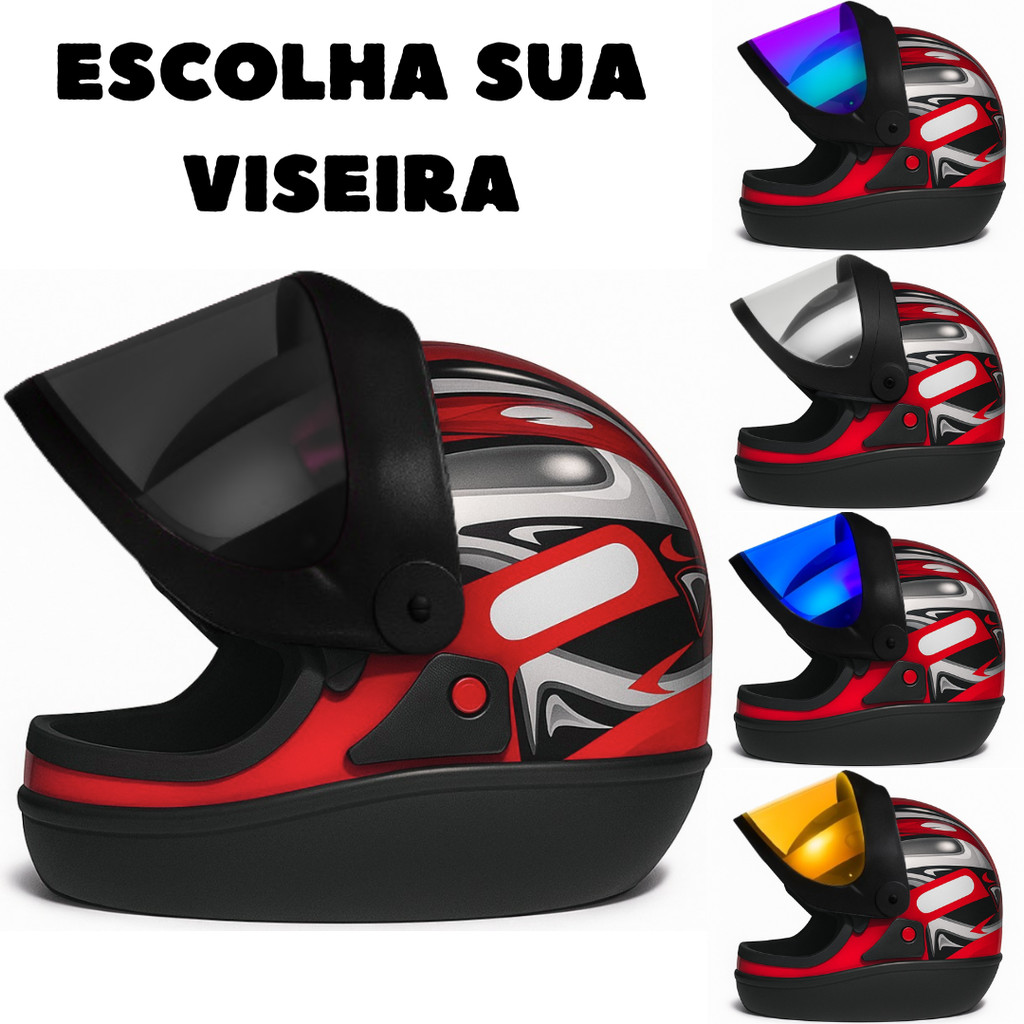 Capacete San Marino Automatico Original + Viseira 2.2mm A SUA ESCOLHA