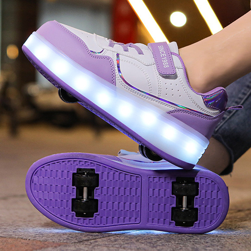 Presentes De Natal Acessíveis : Patins Iluminados Transformáveis De Quatro Rodas Para Crianças , Brinquedos Meninos E Me