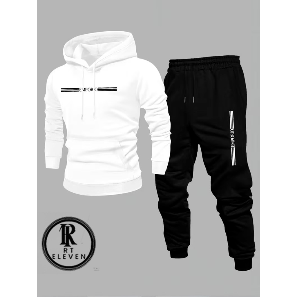 Conjunto Moletom Estampado Blusa Moletom + Calça Com Bolso Linha Premium StreetWear Casaco de Frio Lançamento Inverno R