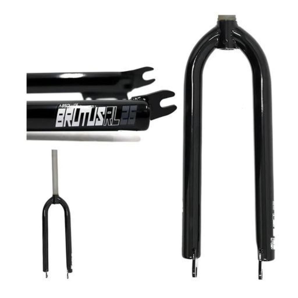 Garfo Rigido Bike Grau Absolute Brutus Aro 26 Aheadset Preto