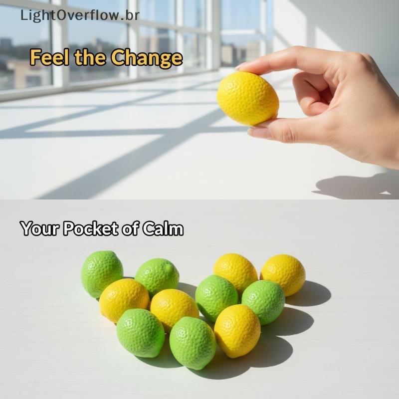 LOF 1 Peça Bola De Limão Que Muda De Cor Feita À Mão Estresse De Manga Brinquedo De Apertar ASMR Brinquedos Sensoriais D