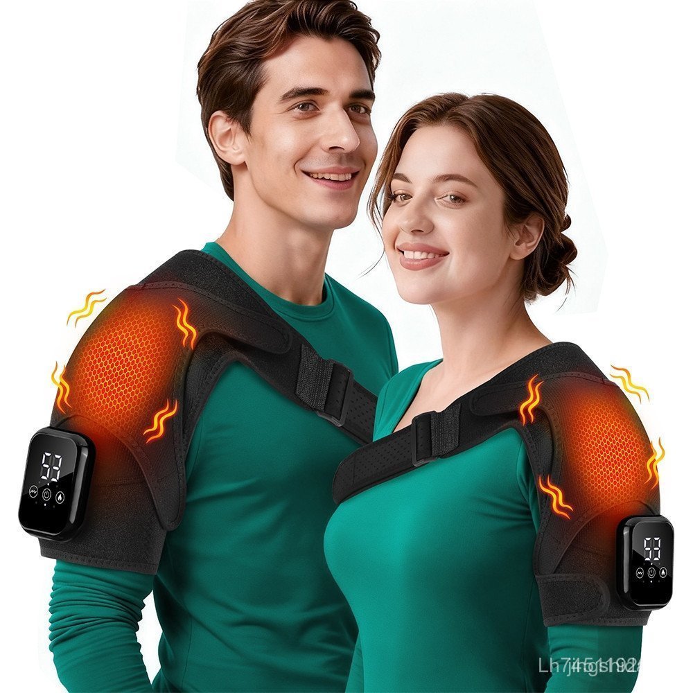 Envoltório De Ombro Com 3 Calor E 3 Massagem , Cinta Para Alívio Da Dor Do Punho Rotador Rasgado , Recarregável , Univer