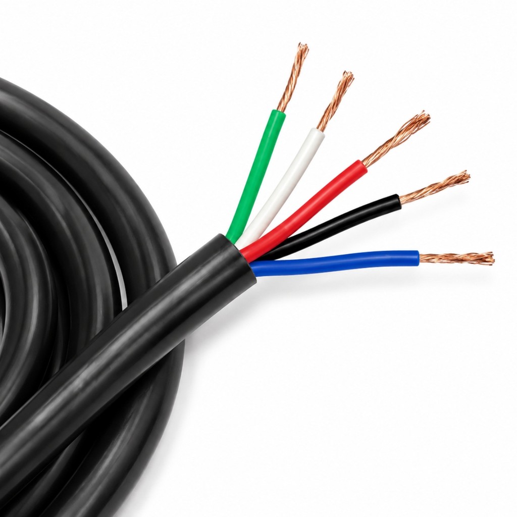 Cabo Pp Comando Instalação Elétrica 5 Vias 2,50mm - 30 Metros Preto