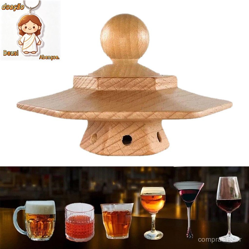 1 Conjunto de Seis Sabores de Defumador de Madeira, Kit de Coquetel, Defumador de Whisky para Bebidas, Acessórios de Bar