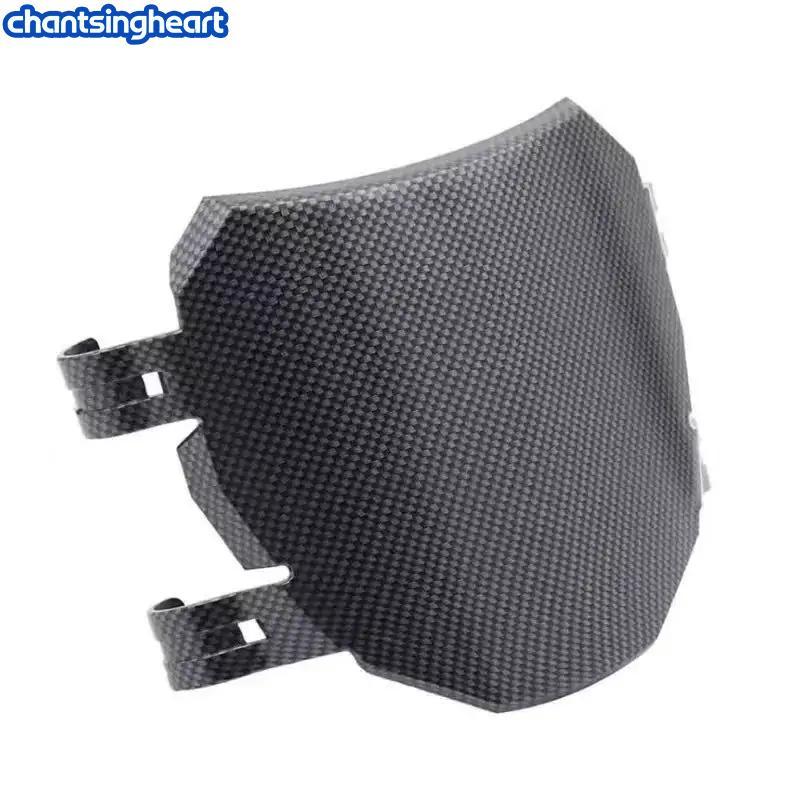 CHANT Textura De Fibra Carbono Frente Paralama Placa Licença Para Mountain Bike Motocicleta Roda Dianteira Respingo Guar
