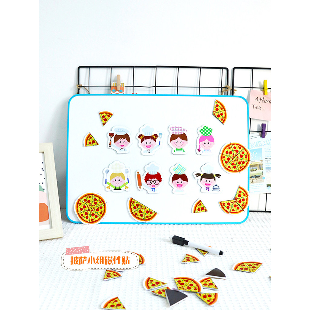 Chef Pizza adesivo magnético auxiliares de ensino grupo escola primária inglês jogo grupo avaliação sala de aula mecanis
